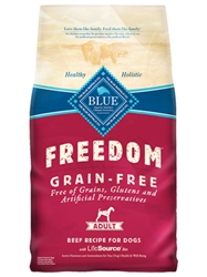 BLUE BUFFALO FREEDOM GRAIN FREE BEEF RECIPE FOR ADULT DOGS 4LB