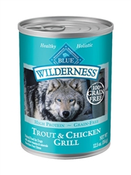 BLUE BUFFALO WILDERNESS TROUT & CHICKEN GRILL ADULT 12.5OZ - CASE OF 12