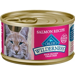 BLUE BUFFALO WILDERNESS SALMON RECIPE FOR ADULT CATS 3OZ - CASE OF 24