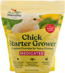 MANNA PRO CHICK STARTER CRUMBLE MEDICATED 5LB
