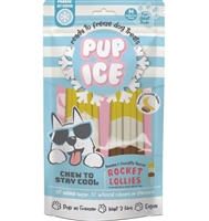 PUP ICE ROCKET LOLLIES BANANA 2PK