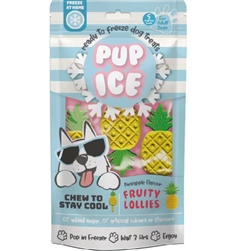 PUP ICE FRUITY LOLLIES PINEAPPLE 3PK