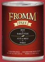 FROMM BEEF AND BARLEY PATE 12 OZ CAN