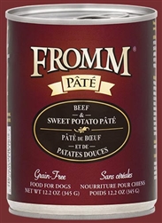 FROMM GRAIN FREE BEEF AND SWEET POTATO PATE 12 OZ CAN