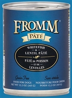 FROMM GRAIN FREE WHITEFISH AND LENTIL PATE 12 OZ CAN