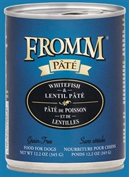 FROMM GRAIN FREE WHITEFISH AND LENTIL PATE 12 OZ CAN