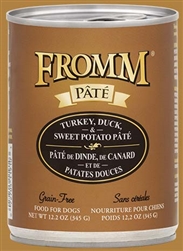 FROMM GRAIN FREE TURKEY AND SWEET POTATO PATE 12 OZ CAN