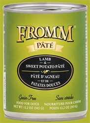 FROMM GRAIN FREE LAMB AND SWEET POTATO PATE 12 OZ CAN
