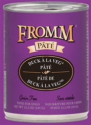 FROMM GRAIN FREE DUCK A LA VEG PATE 12 OZ CAN