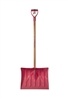 Mt Waldo 18" Snow Shovel/Pusher D-grip, Fiberglass Shaft, Pink