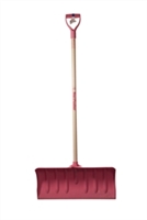 Mt Waldo 24" Snow Shovel/Pusher D-grip, Fiberglass Shaft, Pink