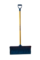 Mt Waldo 24" Snow Shovel/Pusher D-grip, Fiberglass Shaft, Blue