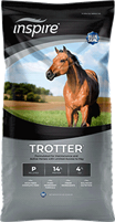 BLUE SEAL INSPIRE TROTTER COMPLETE PELLETED HORSE FEED 14% 50LB