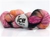 7101 Hand Dyed Sock Yarn  -  Pink Shades Orange Black
