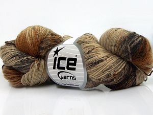 7106 Hand Dyed Sock Yarn  -  Orange Brown Shades