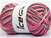 7203 Design Sock Yarn  -   Pink Grey Burgundy Beige