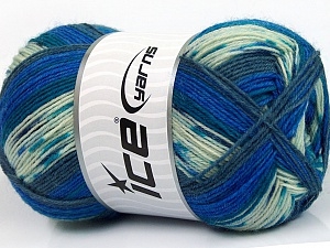 7205 Design Sock Yarn  -   Blue Shades