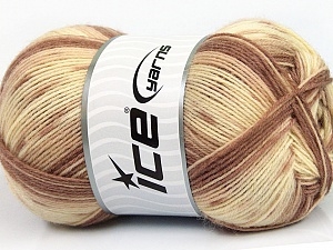 7208 Design Sock Yarn  -   Cream Brown