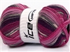 7506 Super Sock Yarn  - Pink Shades Maroon Lilac Grey Black