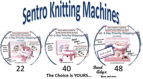 SENTRO/SANTRO 48 Needles Knitting Machine with Row Counter and Plain/Tube  Wea