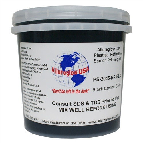 Allureglow Black Plastisol Reflective Ink