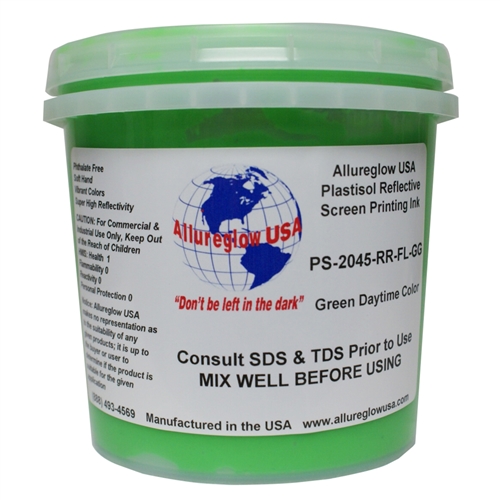 Allureglow Green Plastisol Reflective Ink