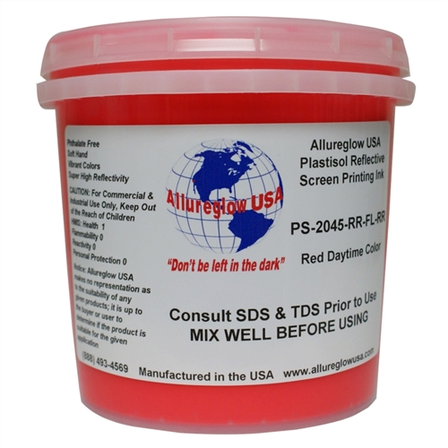 Allureglow Red HSA Water Based Reflective Ink