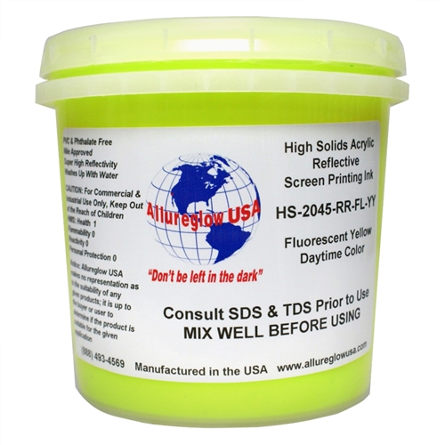 Allureglow Yellow HSA Water Based Reflective Ink