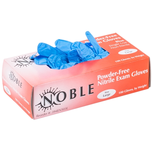 Blue Nitrile Ink Gloves - 100 Pack