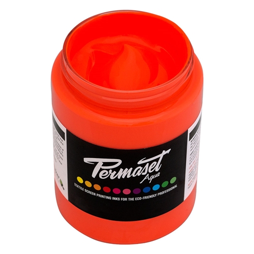 Permaset Aqua Standard Ink - Glow Orange - 300ml