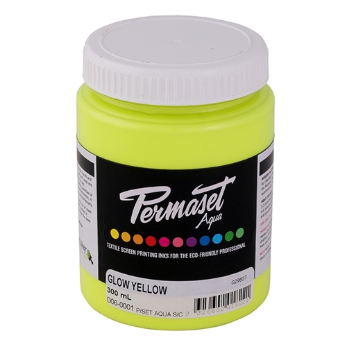 Permaset Aqua Supercover Ink - Glow Yellow - 300ml