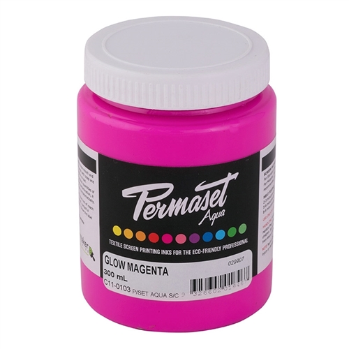 Permaset Aqua Supercover Ink - Glow Magenta - 300ml