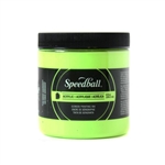 Speedball Permanent Acrylic Ink - Fluorescent Lime Green - 8 oz.