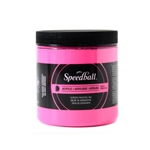 Speedball Permanent Acrylic Ink - Fluorescent Magenta - 8 oz.