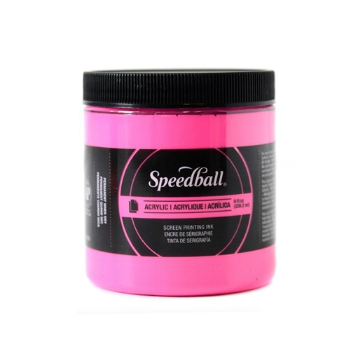 Speedball Permanent Acrylic Ink - Fluorescent Magenta - 8 oz.