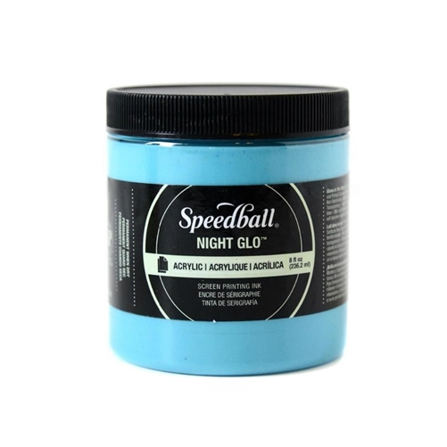 Speedball Permanent Acrylic Ink - Glow Blue - 8 oz.