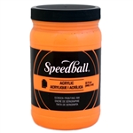 Speedball Acrylic Ink - Fluorescent Orange - 32 oz.