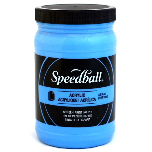 Speedball Acrylic Ink - Fluorescent Blue - 32 oz.