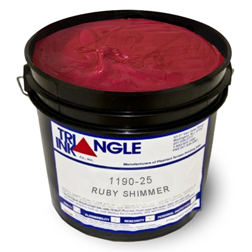 Triangle Screen Printing Ink - Ruby Red Shimmer