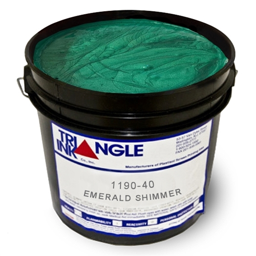 Triangle Screen Printing Ink - Emerald Green Shimmer