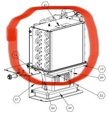 Replacement Coil Assembly, Evaporator/Condenser For Dri-Eaz DRIZAIR 1200 Dehumidifier. Part #: 102992
Old Part #: 08-01777