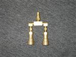 DUAL SOLUTION HOSE "T", 2-F QD'S TO 1-M QD