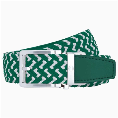 Nexbelt Braided Green & White Golf Ratchet Belt
