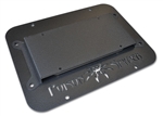 JK Tire Carrier Delete Plate II (Wide Vent) with License Plate Mount