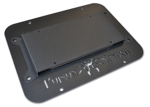 JK Tire Carrier Delete Plate II (Wide Vent) with License Plate Mount, Jeep  Wrangler JK Tailgate Accessories