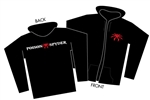 Poison Spyder Logo Black Zip-Up Hoodie - Youth X-Large