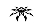 Small Spyder Decal 2-1/4" X 3-1/2" - Black