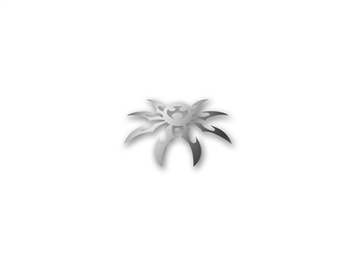 Small Spyder Decal 2-1/4" X 3-1/2" - Silver