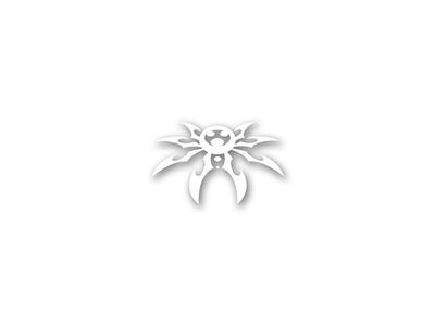 Small Spyder Decal 2-1/4" X 3-1/2" - White