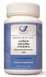 Treasure of the East - Liu Wei Di Huang Wan (Rehmannia Six Formula) - 100 caps